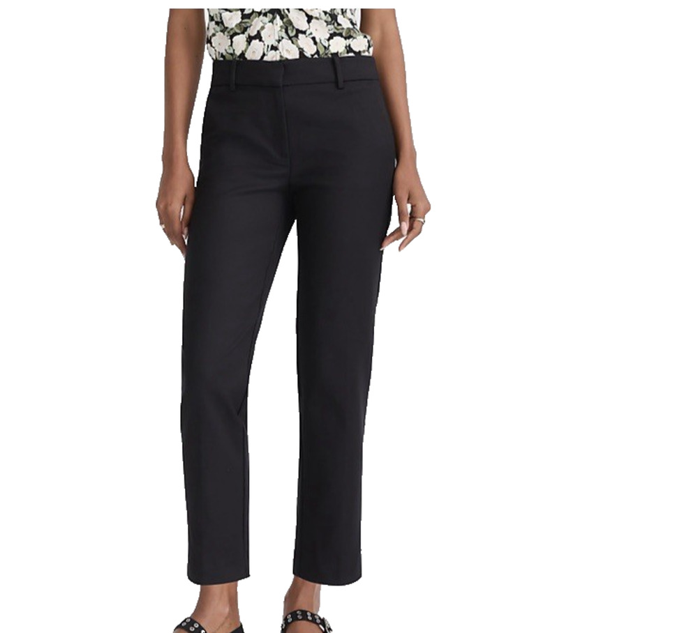 Loft Riviera Slim Ankle Pants Womens 8P PETITE NEW Black Office Career Slacks